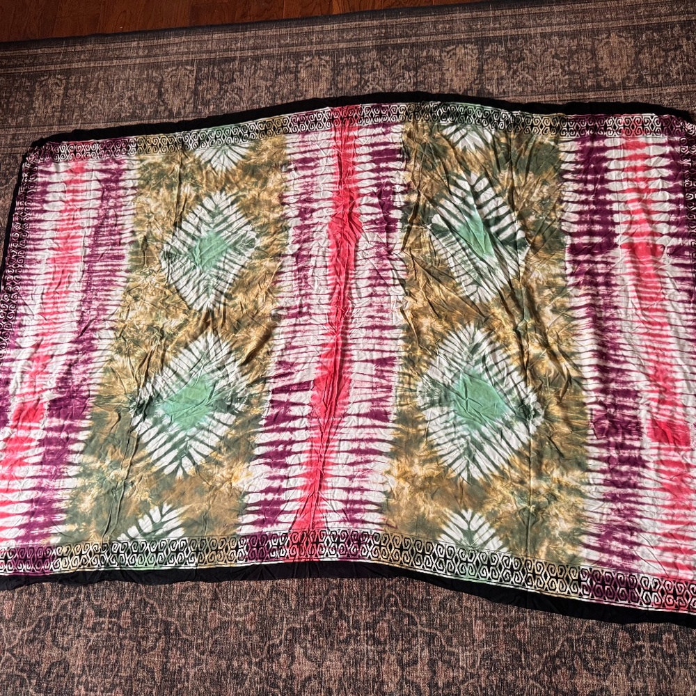OndadeMar Tie-Dye Sarong Pareo – Multicolor Resort Wrap